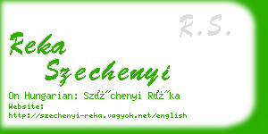 reka szechenyi business card